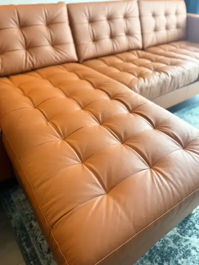 BRAND NEW IKEA MORABO Leather Loveseat with Chaise, View more