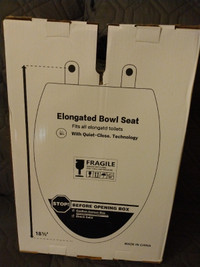 Elongated Toilet Bowl Seat - NEW
