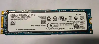 Toshiba 128GB M.2 SATA SSD (2280) | Tested Working, View more