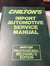 1982 - 1989 CHILTON IMPORT CAR SERVICE MANUAL #M0031