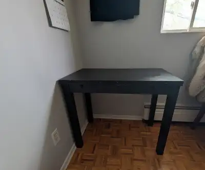 Black Ikea desk or dining table, View more