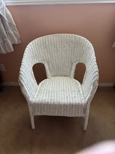 White wicker chair , View more