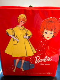 Rare 1963 Barbie Mattel Carrying Case & vintage doll