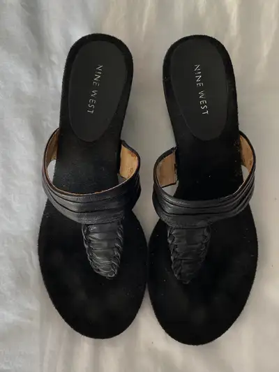 Women's NINE WEST "Damas" Sandals, Black, Size 8.5, View more