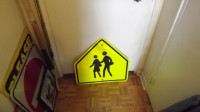 "STUDENTS CROSSING" BRIGHT YELLOW STREET SIGN /ROAD SIGN/SCHOOL