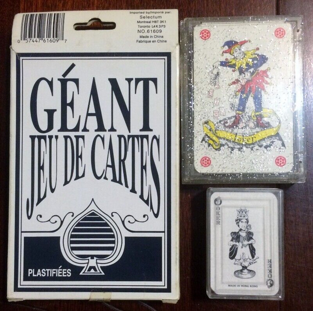 Lot de 3 Anciens Jeux de Cartes,Jumbo,Mini etCigarettes Mark Ten dans Art et objets de collection  à Saint-Hyacinthe - Image 2