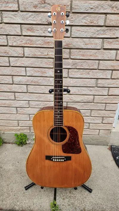 AS IS Vintage Ryoji Matsuoka GR-60 Dreadnought Guitar 1975, View more