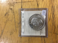 1946 $1 Canadian Silver Dollar Coin