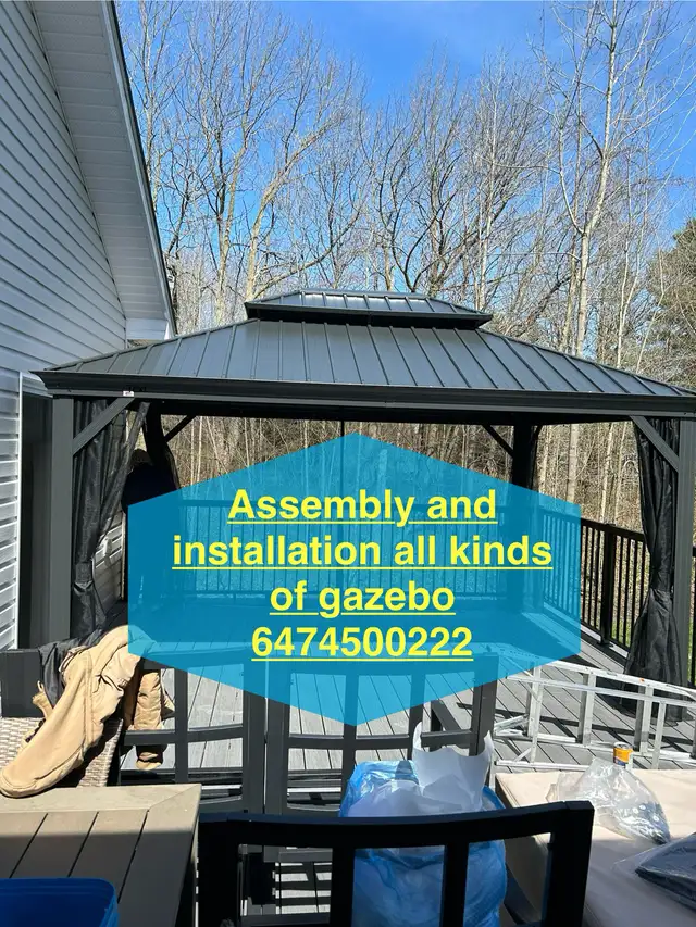 Installing a gazebo in Patio & Garden Furniture in Oakville / Halton Region - Image 4
