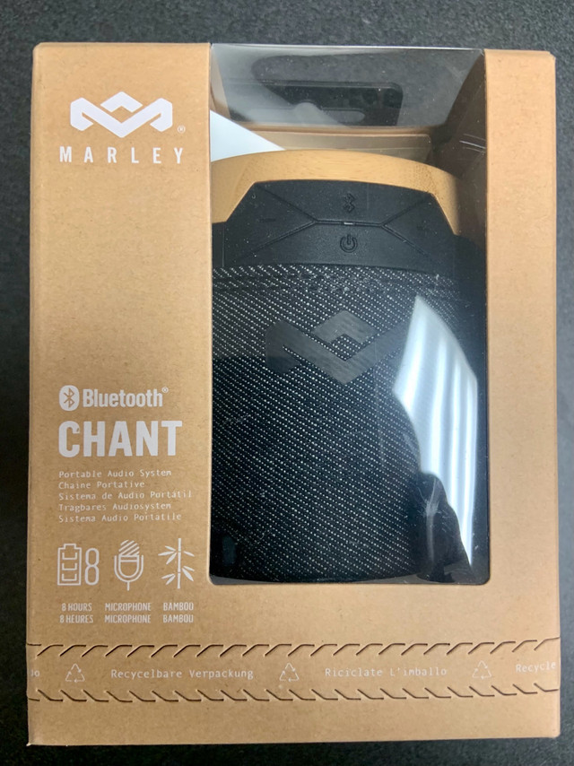 House of Marley - Chant Mini Portable Bluetooth Speaker Black in Speakers in Oakville / Halton Region - Image 2