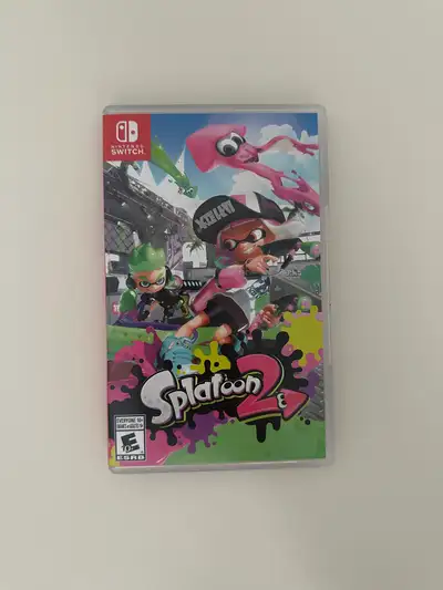 Splatoon 2 for Nintendo Switch, multiplayer shooter game with turf wars, salmon run, and story mode....