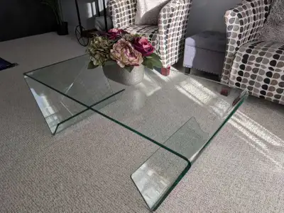 Modern glass coffee table , View more
