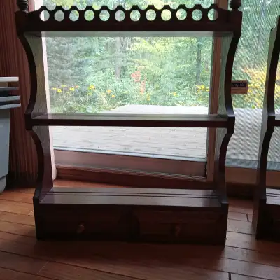Solid vintage style wooden unit with drawers to store keepsakes Height 26 inches Width 22 inches Top...
