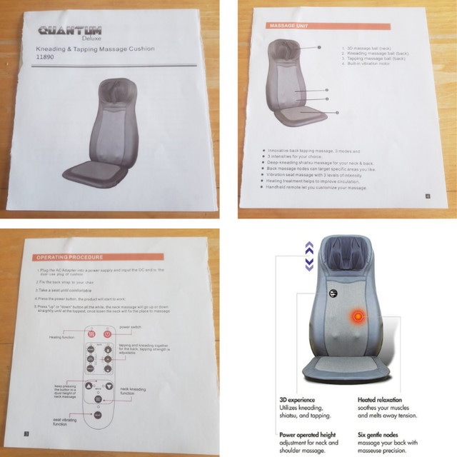 QUANTUM Deluxe Massager Chair for Home & Car in Health & Special Needs in Kingston - Image 3
