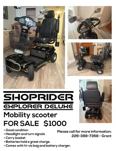 SHOPRIDER Electric mobility cart, View more