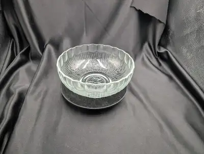 Carnival Clear Glass Bowl with a Floral Pattern, View more