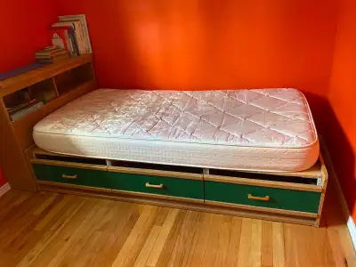 Twin captains bed, View more