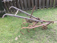 Horse drawn walk behind 7 blade cultivator