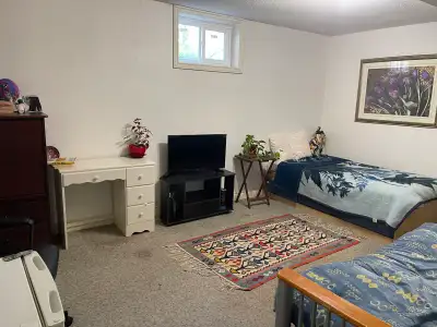 Furnished Room close to TTC,Shopping center Big,Bright with private fridge contact: 647-205-2737