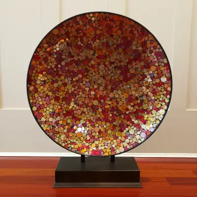 Large Pier 1 Decorative Mosaic Platter with Stand – Only $45, View more