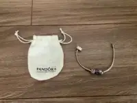 PANDORA SNAKE BRACELET with 3 beads