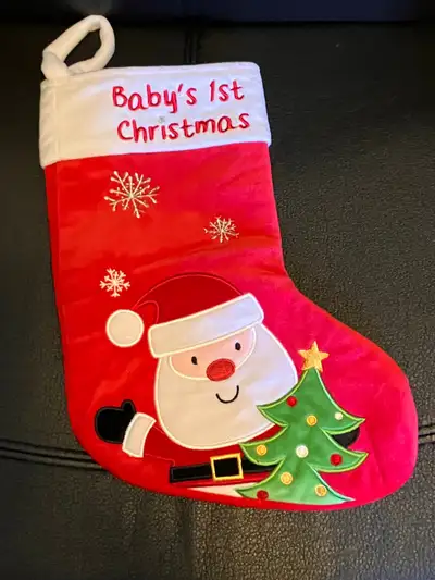 Baby’s first Christmas stocking, View more