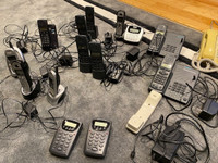 Wireless and desk telephones various types and brands