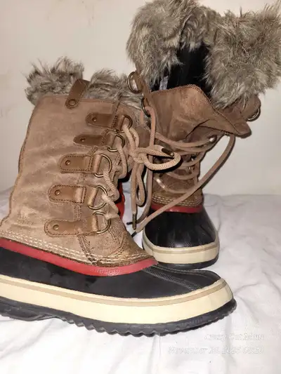 *****WOMENS SOREL JOAN OF ARCTIC BOOTS Umber, Red Dahlia, View more