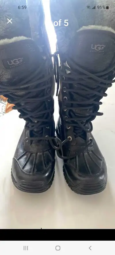 UGG LEATHER BOOT TALL ADIRONDACK WATERPROOF WOMEN'S SIZE 8 V, View more