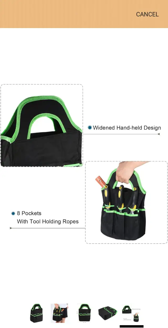 Garden Tool Bag 8 Pockets Storage Tote Bag Tool Bag in Outdoor Tools & Storage in City of Toronto - Image 6