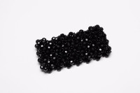 Bracelet élastique perles noires (neuf)
