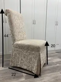 Ensemble de 4 chaises de cuisine style fauteuil 