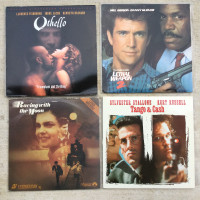 assorted Laserdisc Othello,Lethal Weapon,Tango and Cash,Sedution