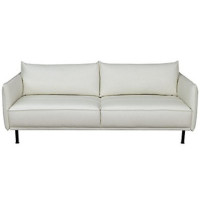 Kode Kluff White Leather Italian Sofa (like-new)