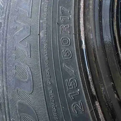 For Sale: Dunlop Winter Maxx Tires on Steel Rims - 215/60R17 (Set of 4) In good condition, used one...