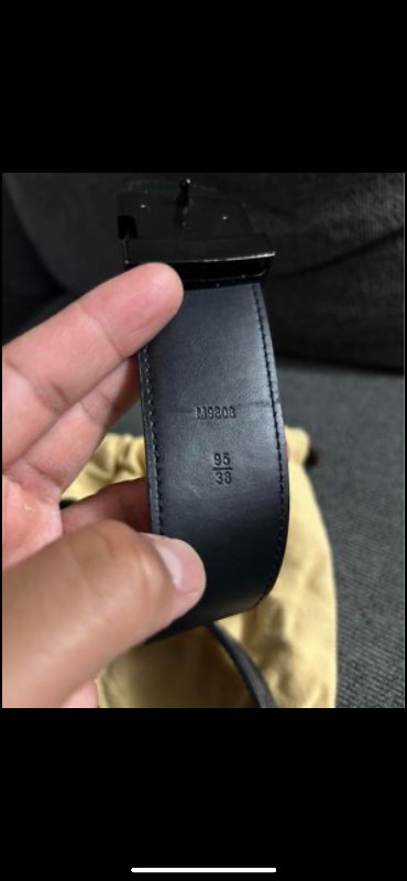100% Authentic Louis Vuitton Damier Graphite Initials Belt 95/38