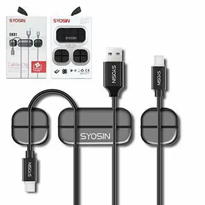 SYOSIN Cable Holder Cable Tidy Clips Silicone Adhesive Wire Mgmt, View more
