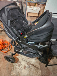 Stroller with car seat attachment