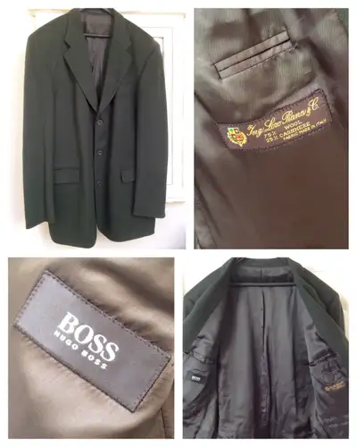 ✨Beautiful Cashmere and Wool Hugo Boss Olive Men's Blazer , View more