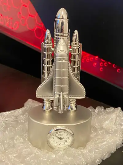 Sanis Space Shuttle Metal Desk Clock - Silver, View more