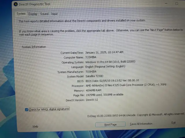 Toshiba T230D in Laptops in Ottawa - Image 2
