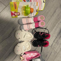 New baby toddler shoes and socks. $5 each