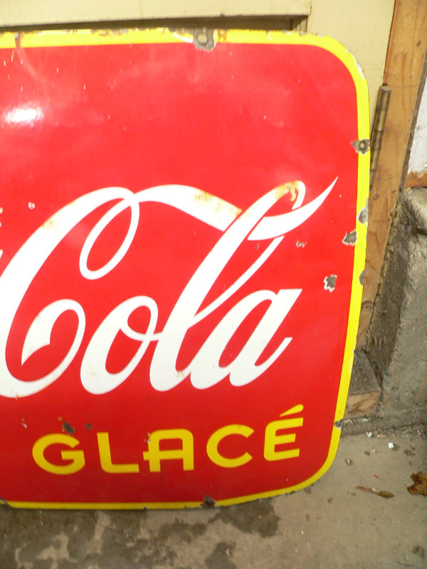 belle enseigne coca cola antique # 11871 dans Art et objets de collection  à Lanaudière - Image 4