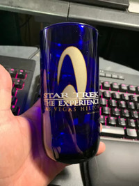 RARE - Cobalt Blue 'Star Trek Experience' Las Vegas Glass