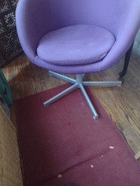 Comfortable circular purple chair