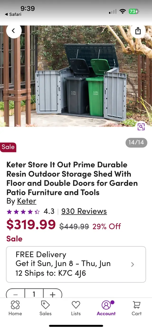 Keter Store it Out Sorage Shed in Outdoor Tools & Storage in Ottawa - Image 6