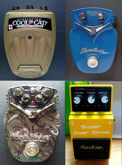 2 OVER DRIVE PEDALS, FUZZ/OCTAVER, CHORUS, TRANSMITTER/RECEIVER in Amps & Pedals in Cornwall