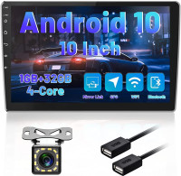1GB+32GB Android Double Din Car Stereo - Hikity 10.1 Inch HD