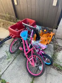Kids bikes and wagons