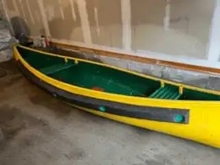 Beautiful 13' Yellow Fiberglass Canoe – $700, View more